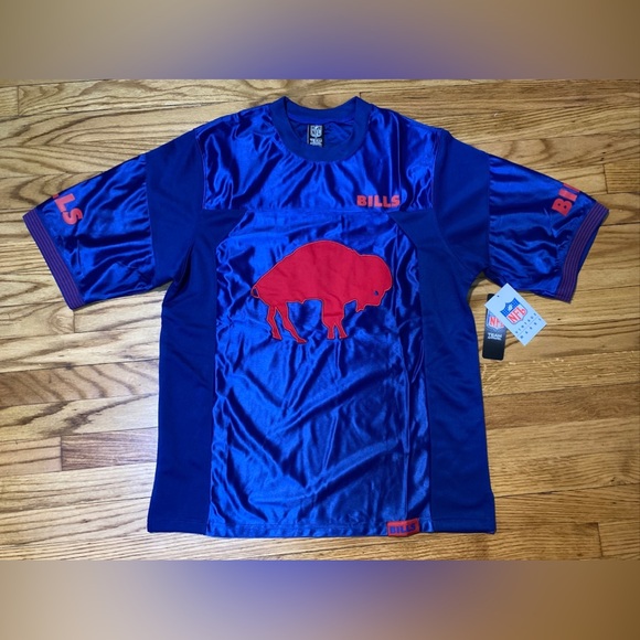 NFL Vintage Marks Team Apparel Jersey adult Buffalo Bills Men’s Sz New! Blue - Picture 1 of 6